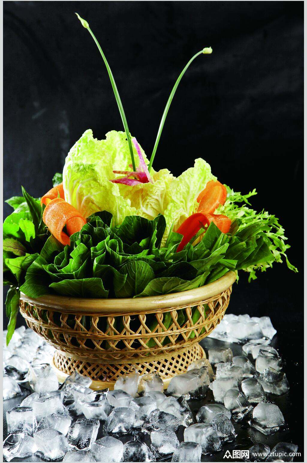 冰镇蔬菜拼盘图片