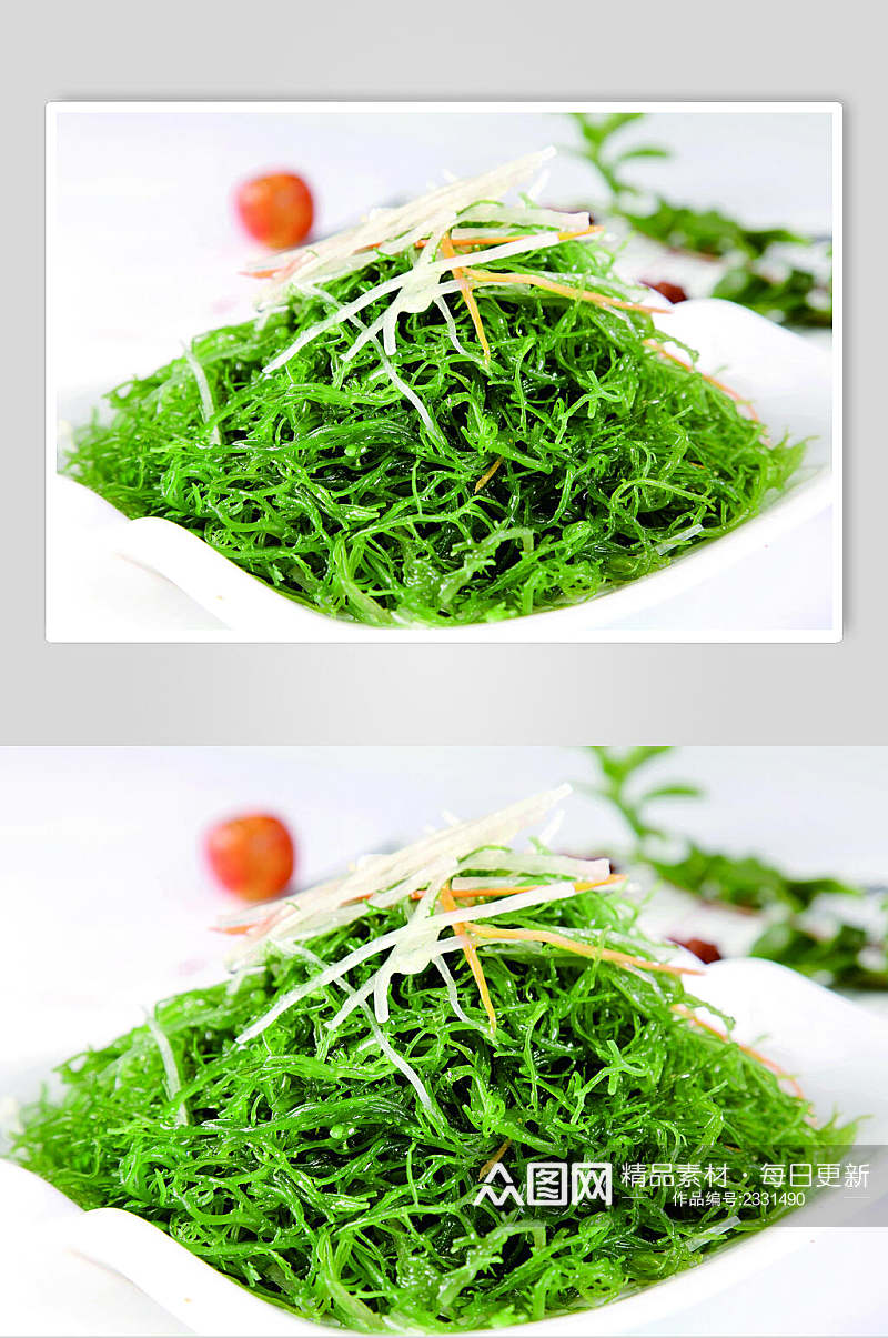 萝卜丝海藻食物高清图片素材