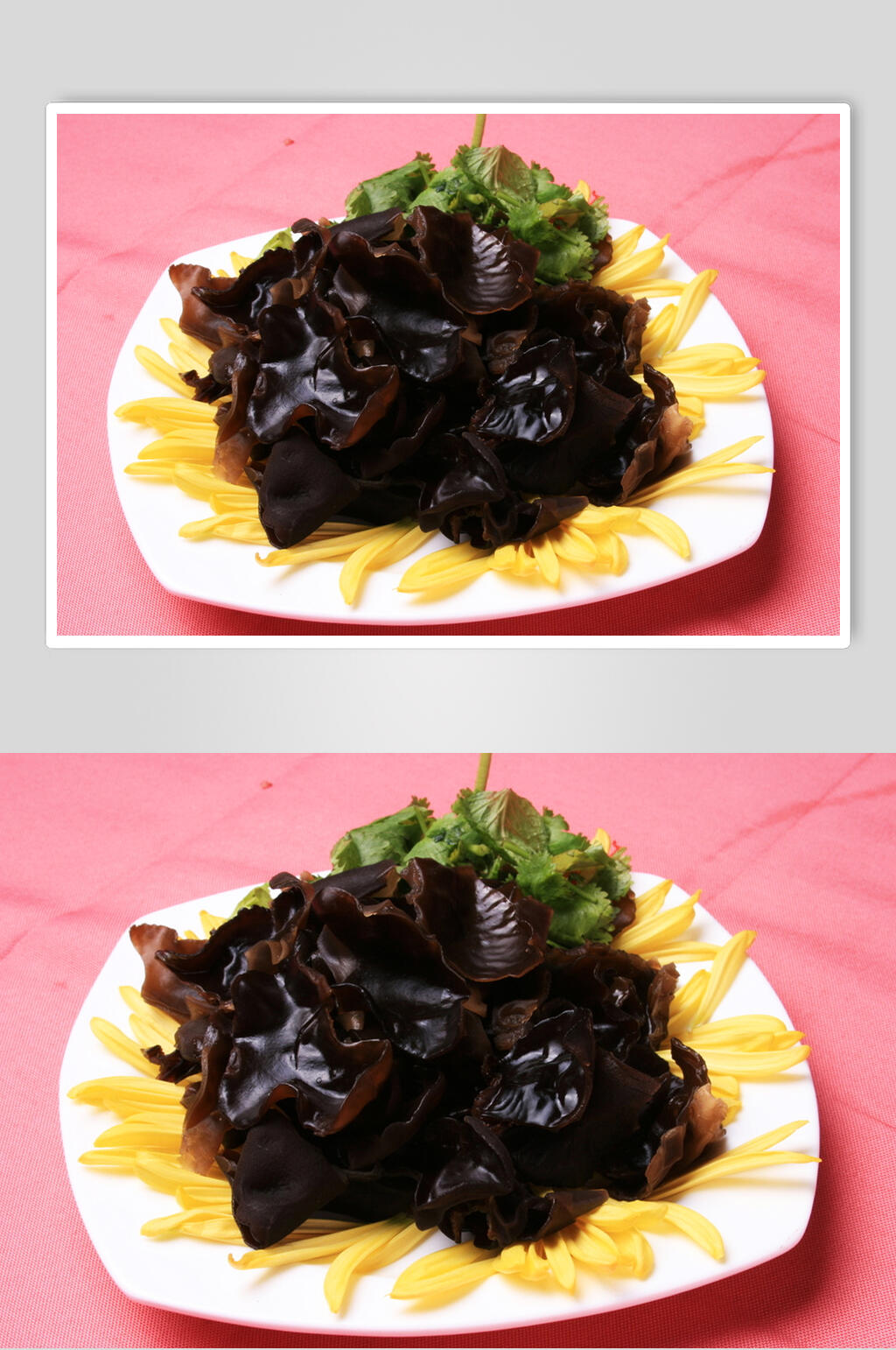 水焯沾汁木耳食品高清图片素材