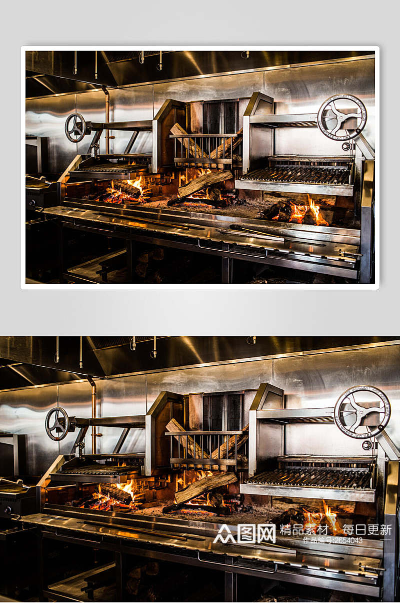 厨房烤架商业餐厅摄影图片素材
