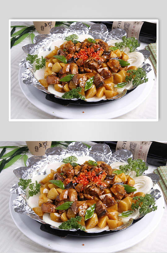 香新疆大盆鸡餐饮高清图片