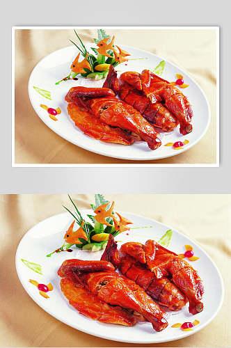 脆皮蒜香鸡食品摄影图片