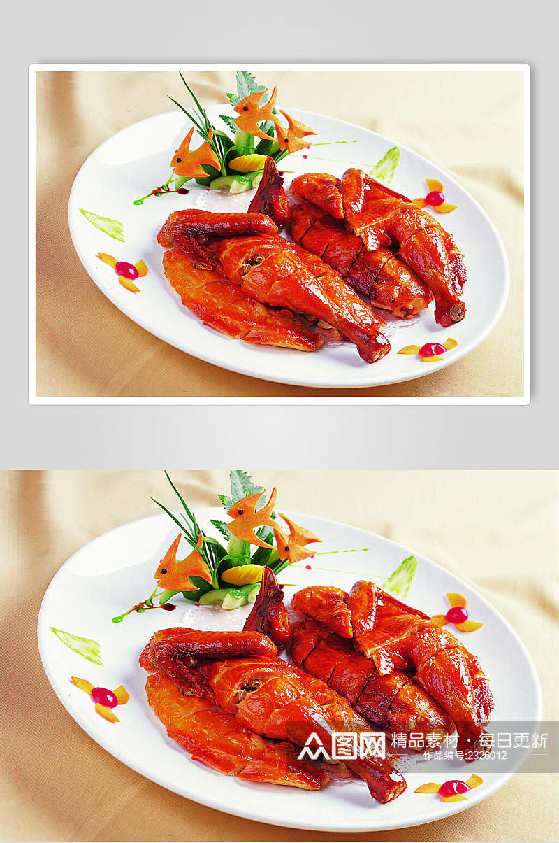 脆皮蒜香鸡食品摄影图片素材