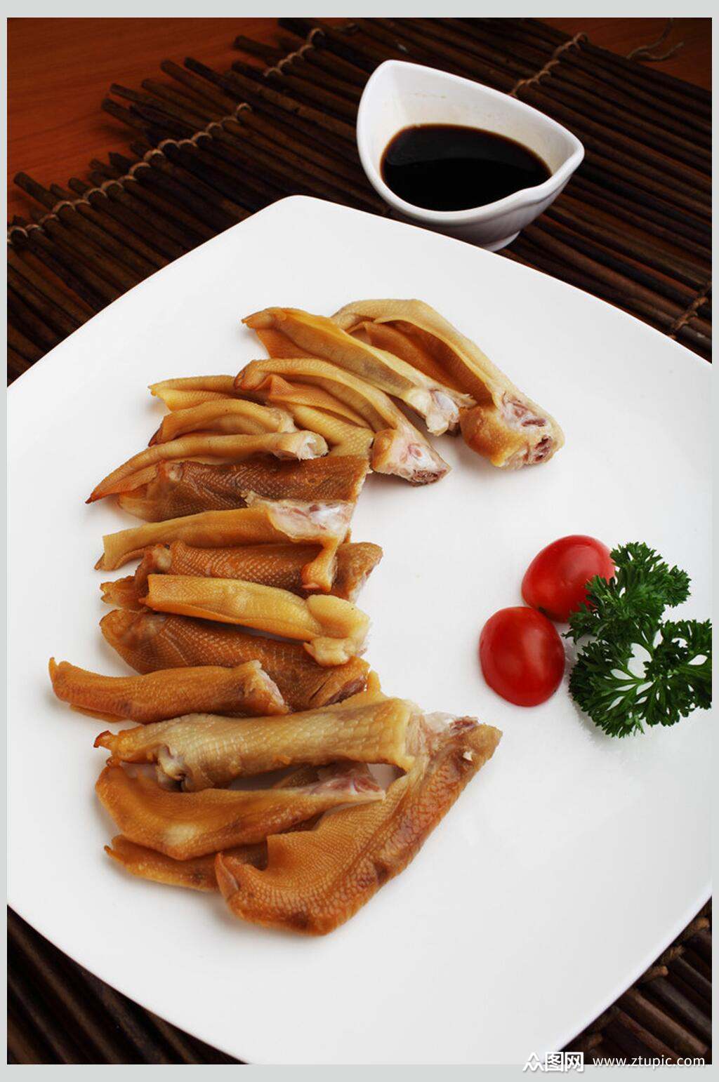 飘香烤鸭掌美食图片素材