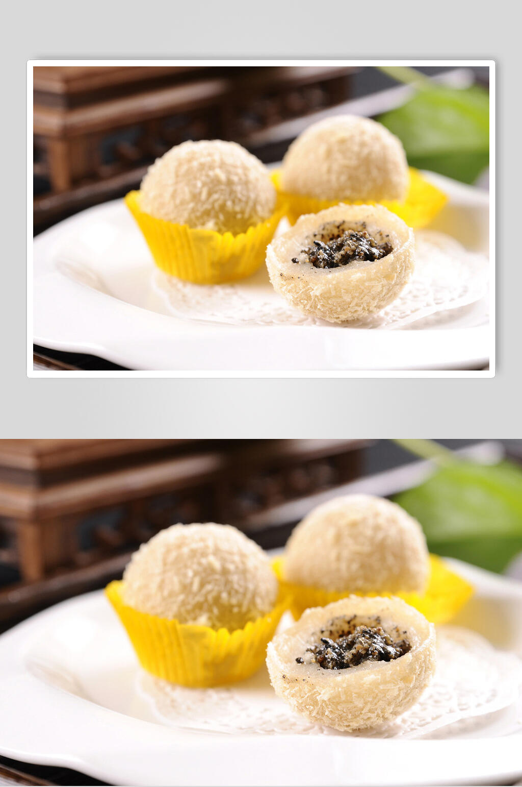 麻团汤圆食物摄影图片素材