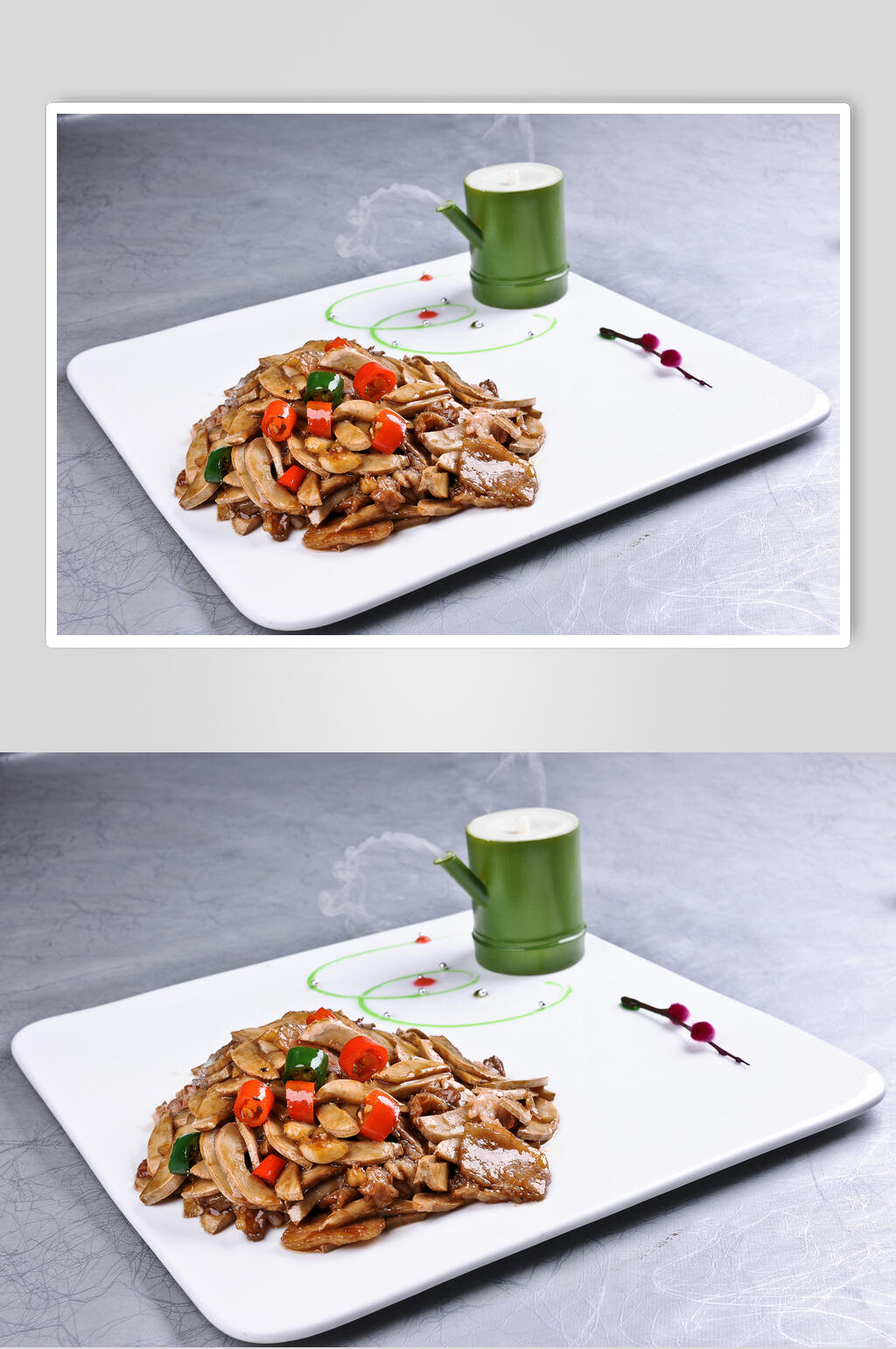 五花爆口蘑食物高清图片素材