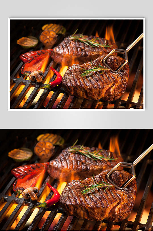 时尚西餐韩式烤肉餐饮高清图片