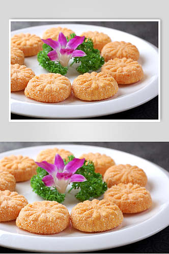 精品小吃南瓜饼食品高清图片