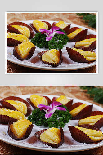 美味榴莲酥食品摄影图片
