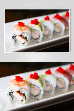 招牌鱼籽寿司食品图片