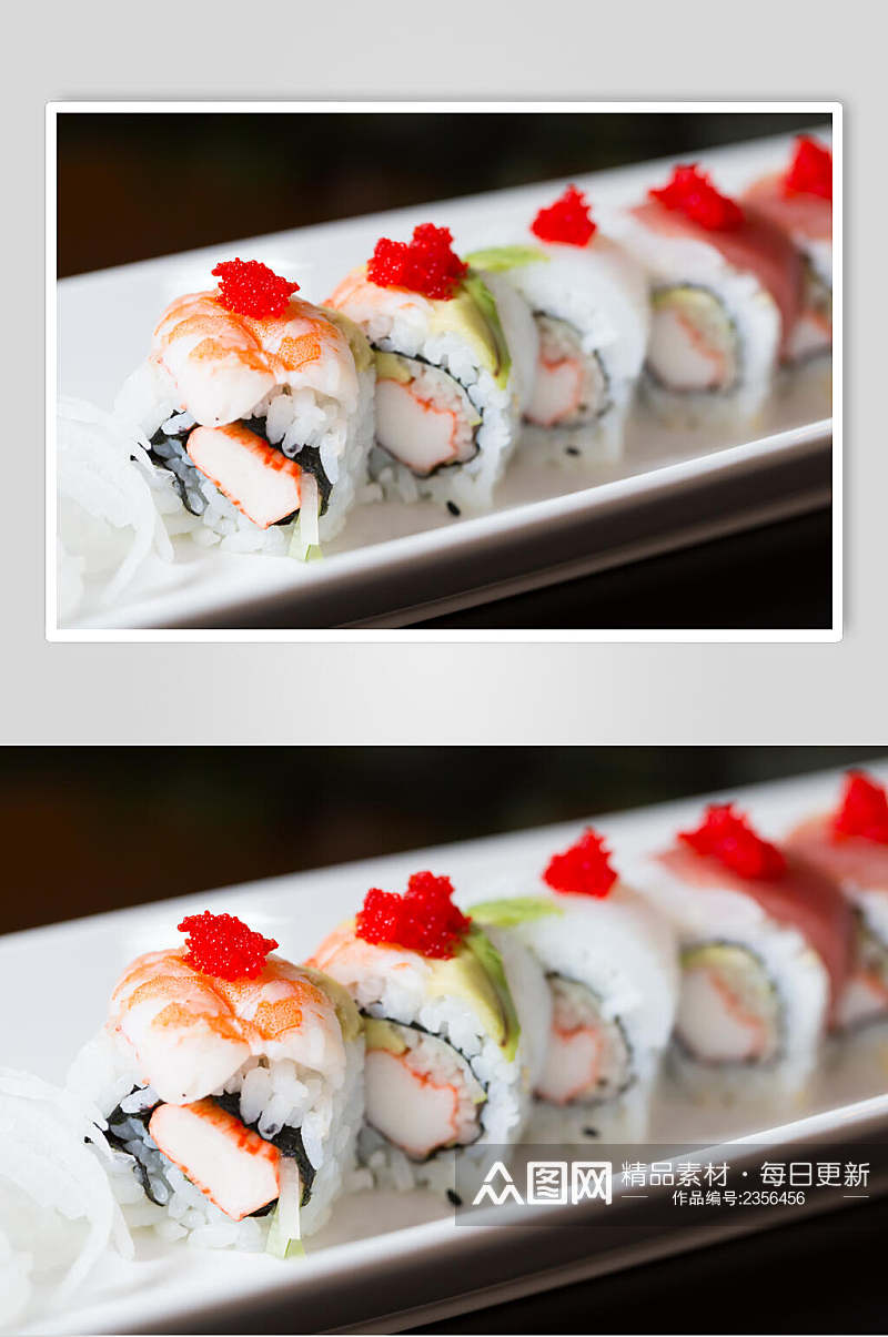 招牌鱼籽寿司食品图片素材