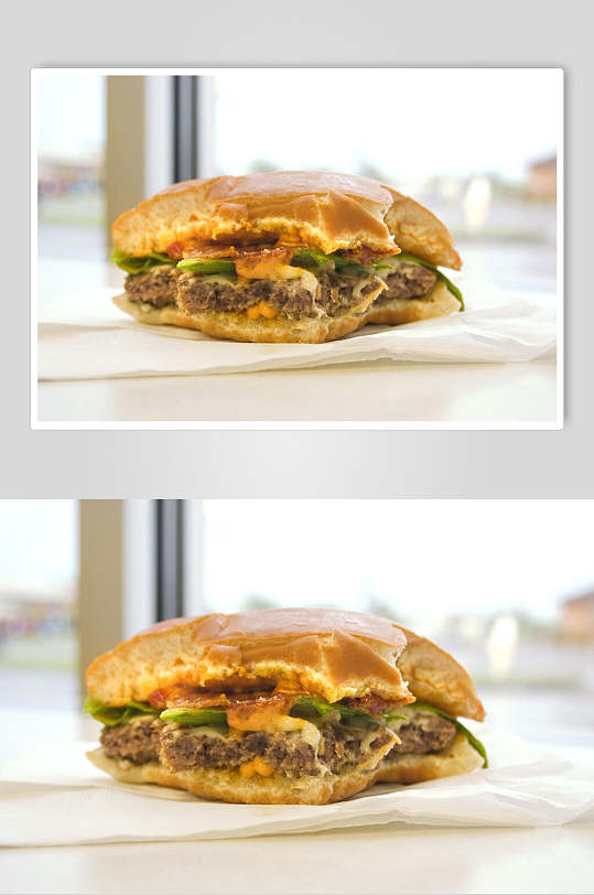 经典西餐汉堡食物图片