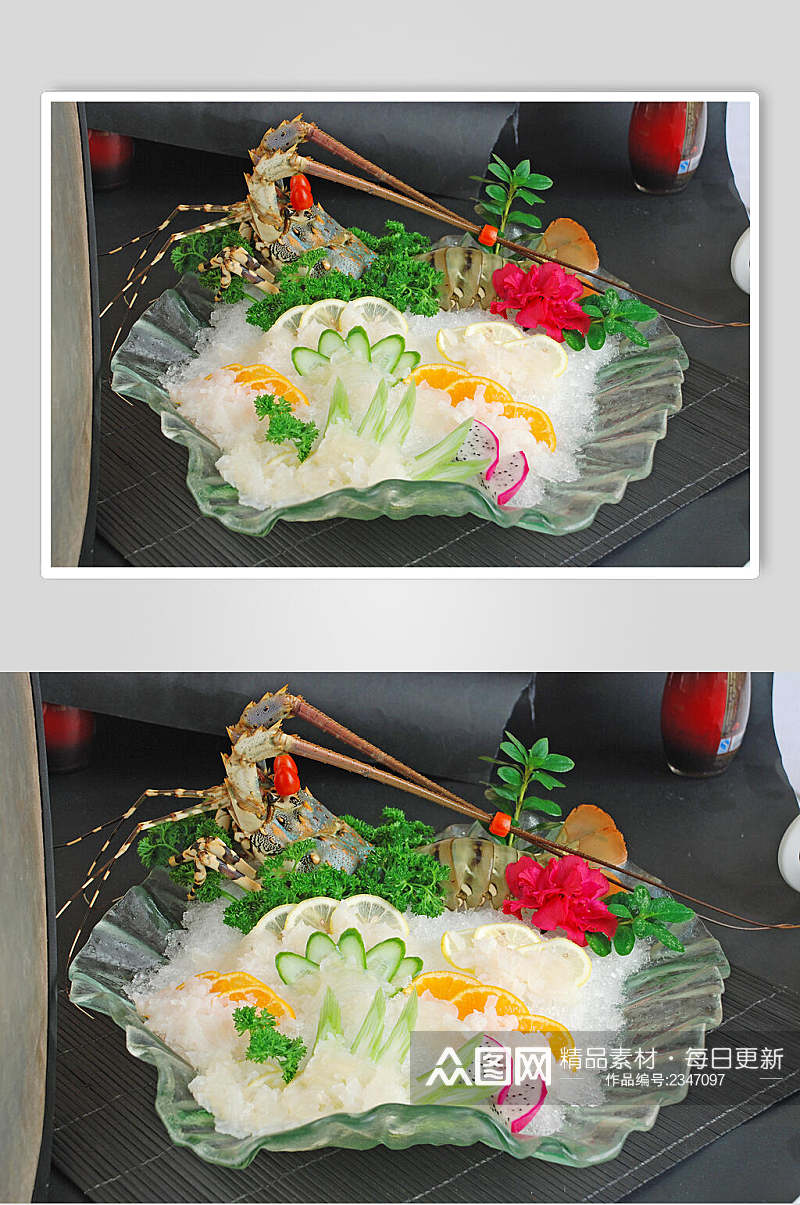 精品海鲜刺身拼盘食品摄影图片素材