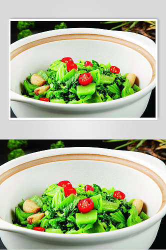 新鲜砂锅芥菜图片