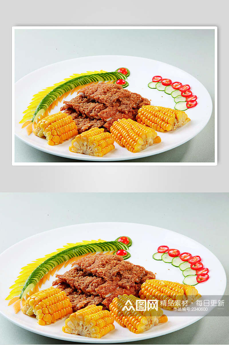 精品玉米肉排图片素材