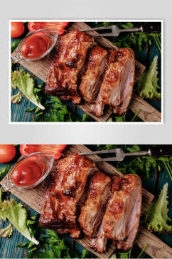 招牌韩式烤肉餐饮高清图片