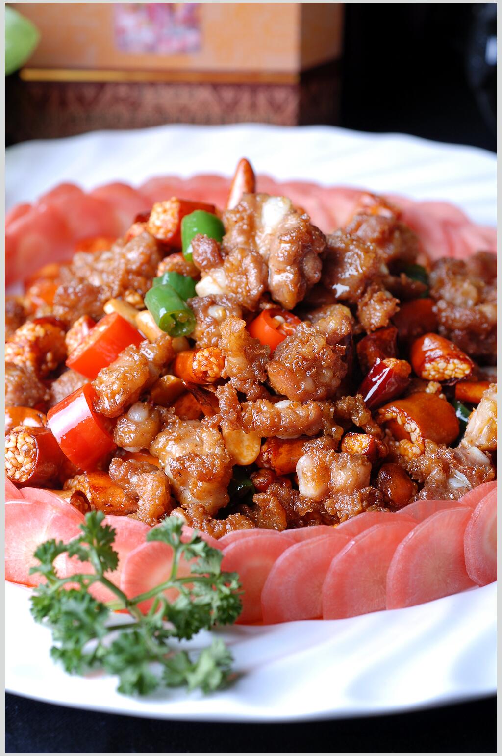 小炒脆椒丁丁骨食物图片素材