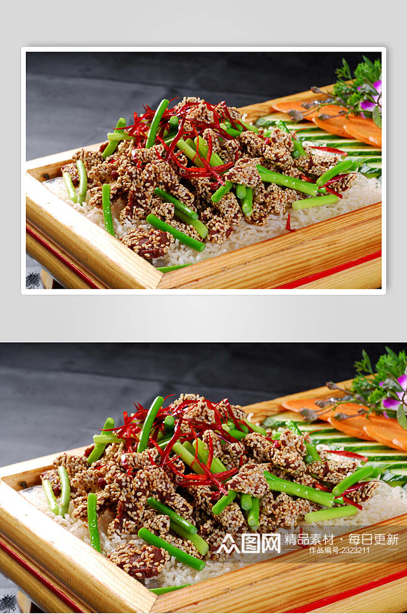 热菜宫廷鹿肉高清图片素材