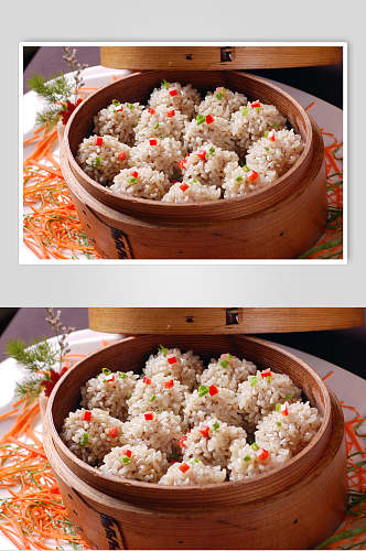 湘菜糯米牛肉丸食物高清图片