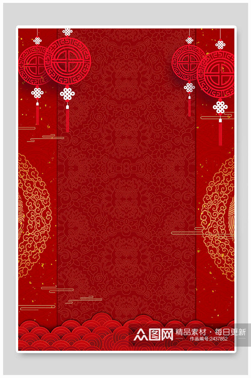 红色灯笼新年春节背景素材