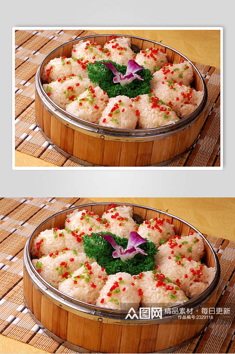 蒸菜糯米排骨食物图片素材