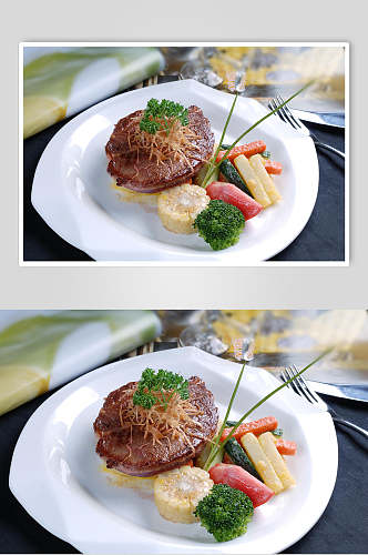牛扒主菜系列新西兰肉眼扒餐饮图片