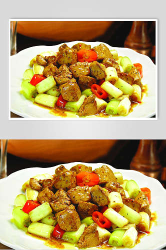 京葱爆法国鹅肝图片餐饮美食图片