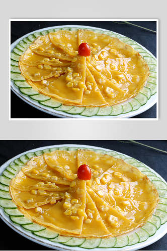 鲜香玉米煎饼食物图片