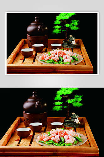 特色翡翠虾仁餐饮食品图片