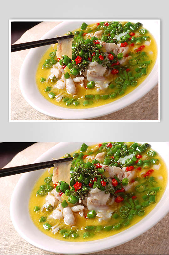 藤椒生鱼片食物图片