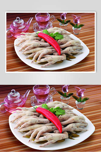 新鲜泡椒凤爪食物图片