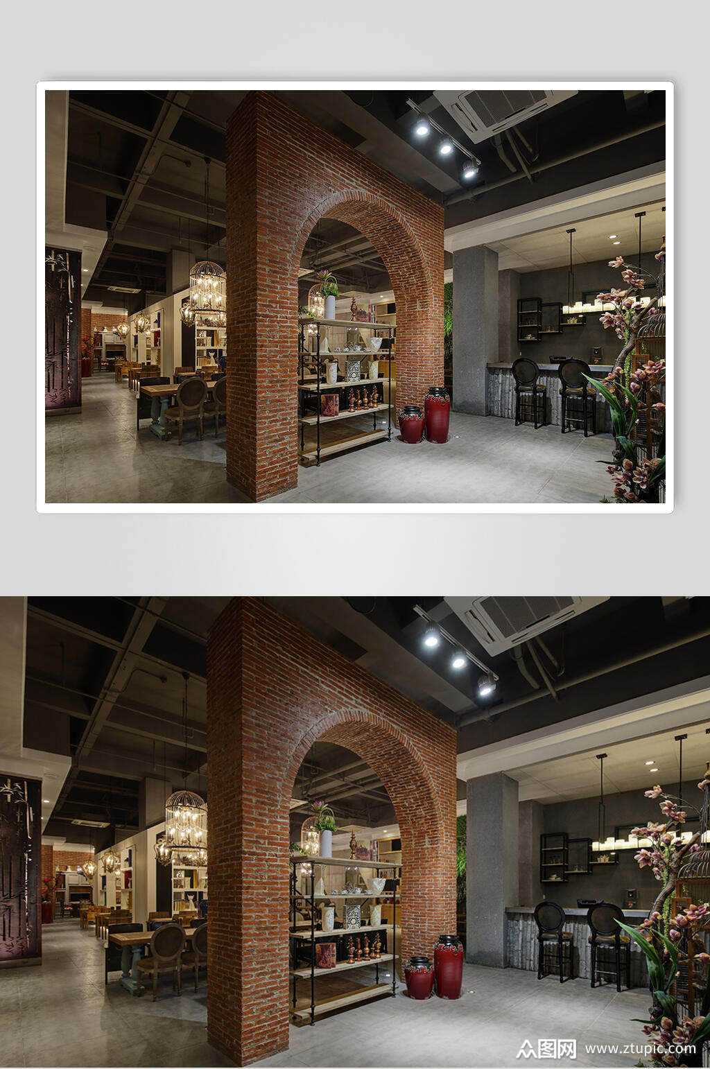 特色商业餐厅拱门摄影图片素材