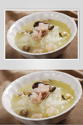 冬瓜炒海鲜食物图片