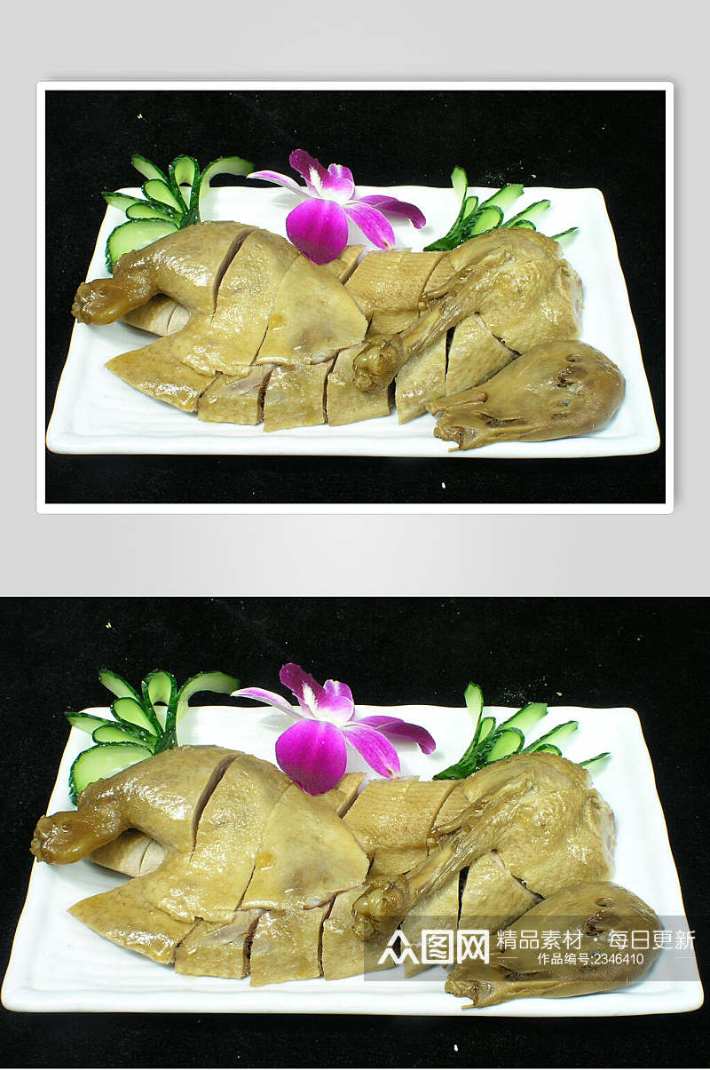 新鲜卤水鸭食品摄影图片素材