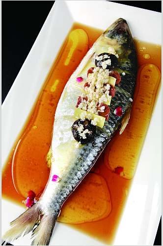 古法酒香鲥鱼食品摄影图片