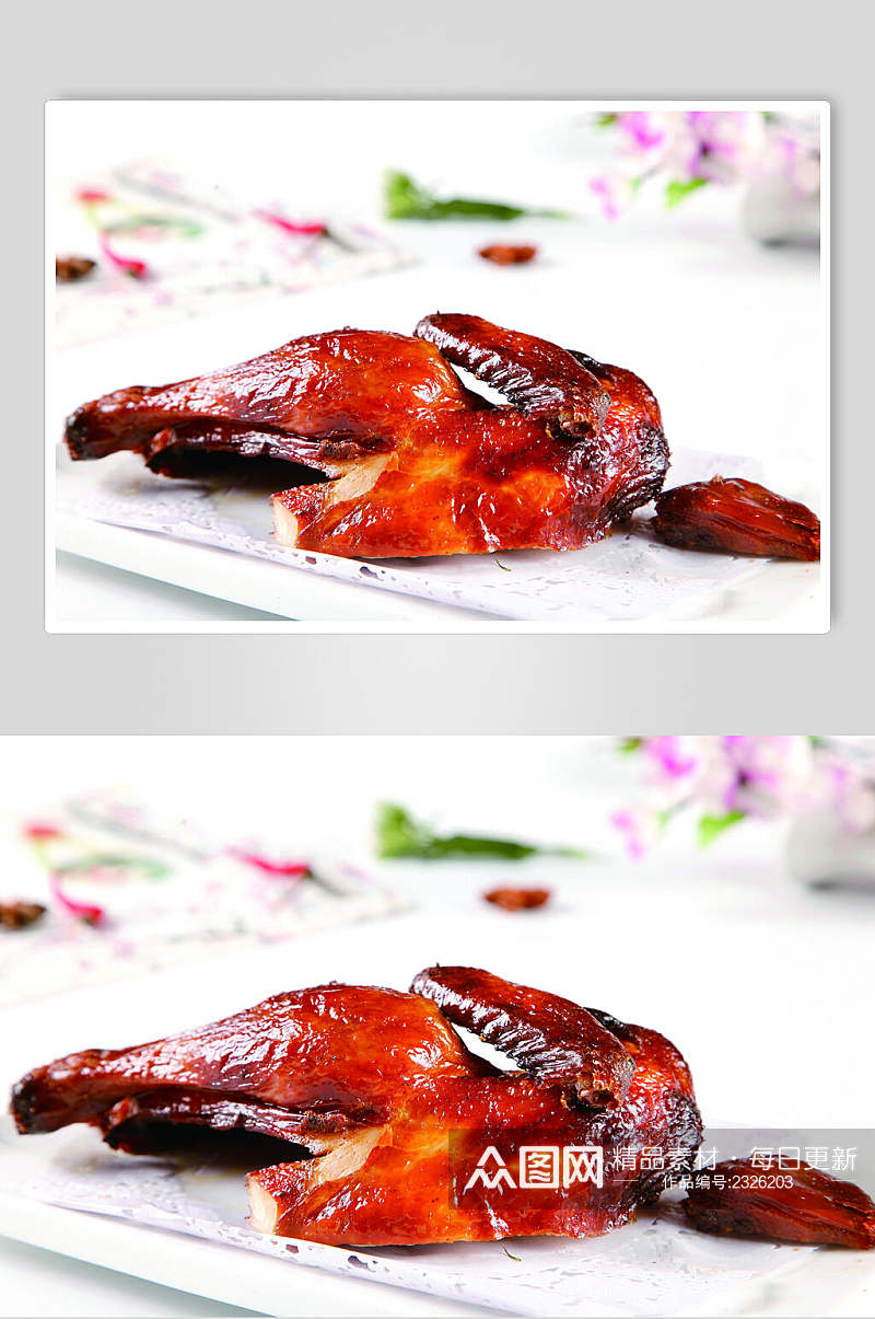 蒜香脆皮鸡食品摄影图片素材