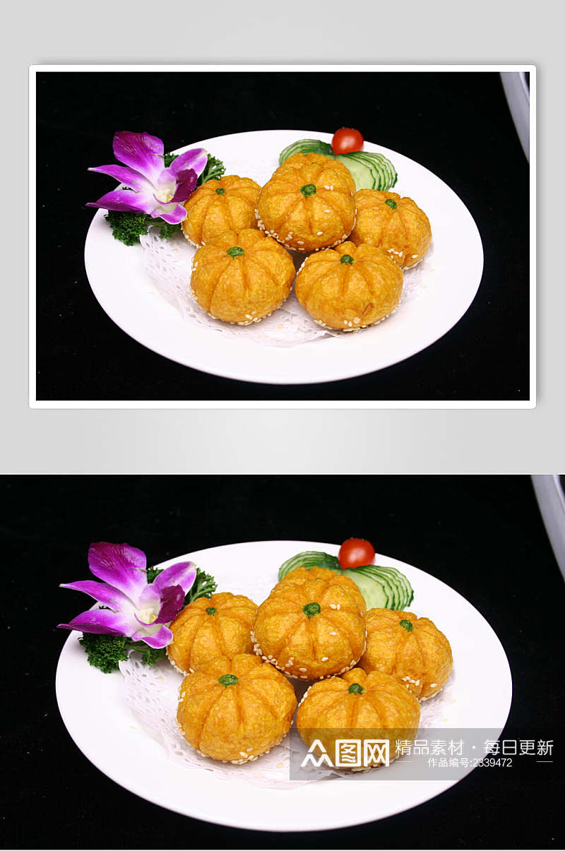 玲珑南瓜饼食品高清图片素材
