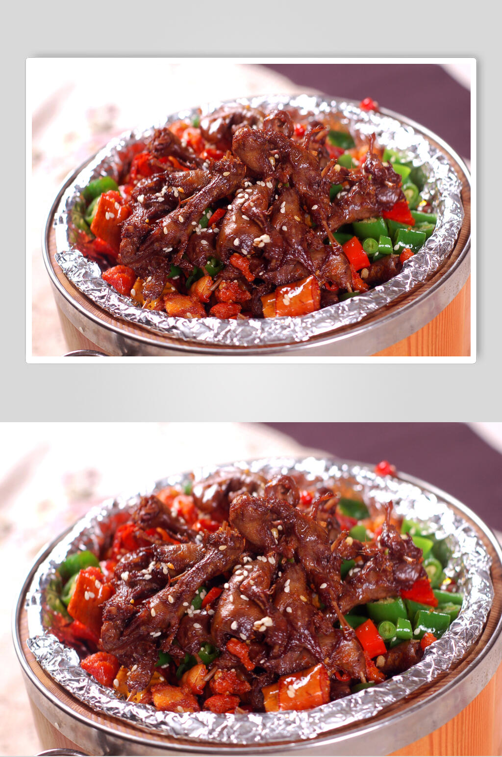 香辣美味桶好味骨图片素材