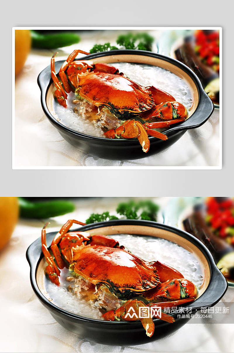 肉蟹砂锅粥餐饮高清图片素材