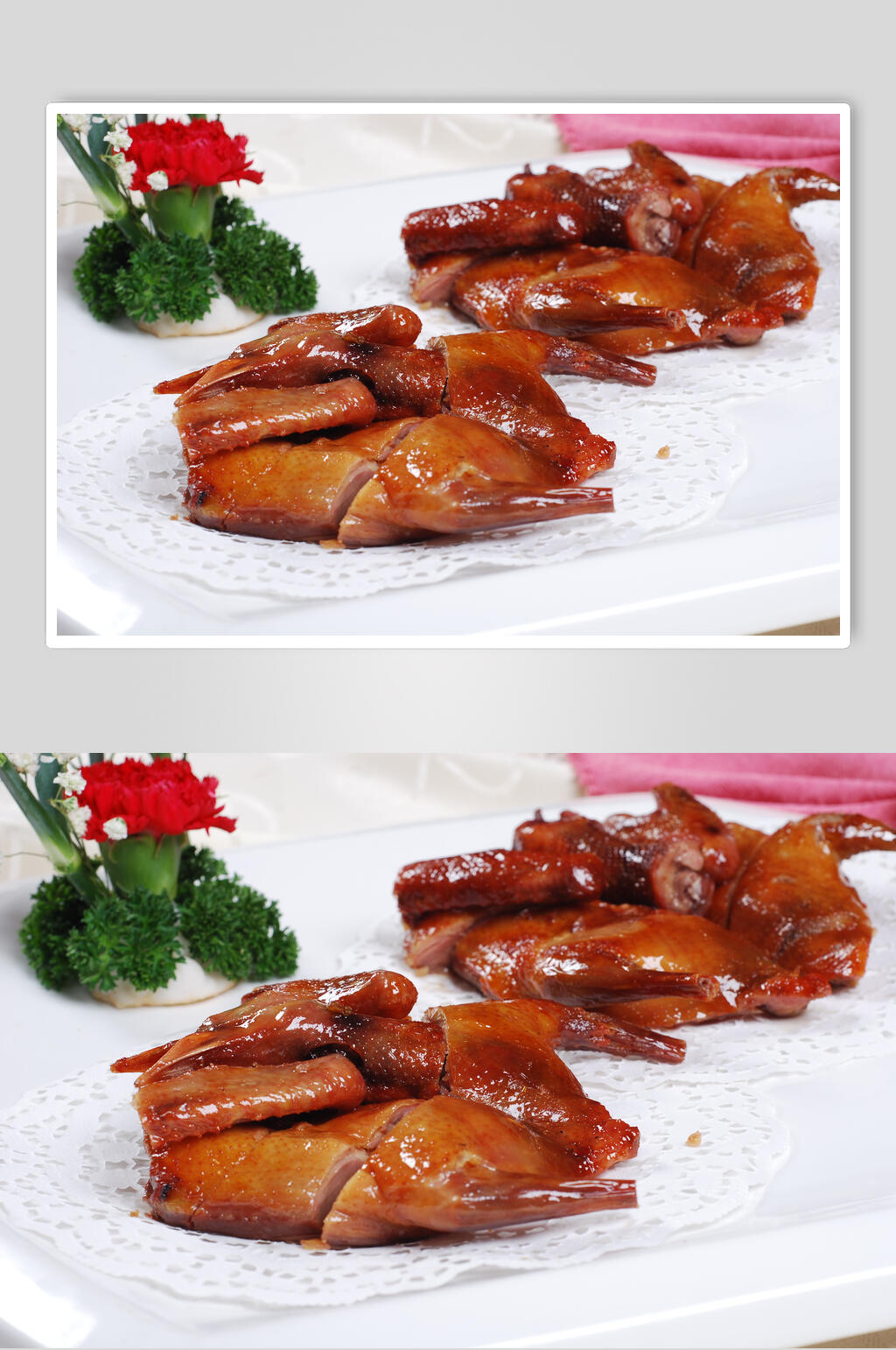琵琶吊烧鸽只餐饮摄影图片素材