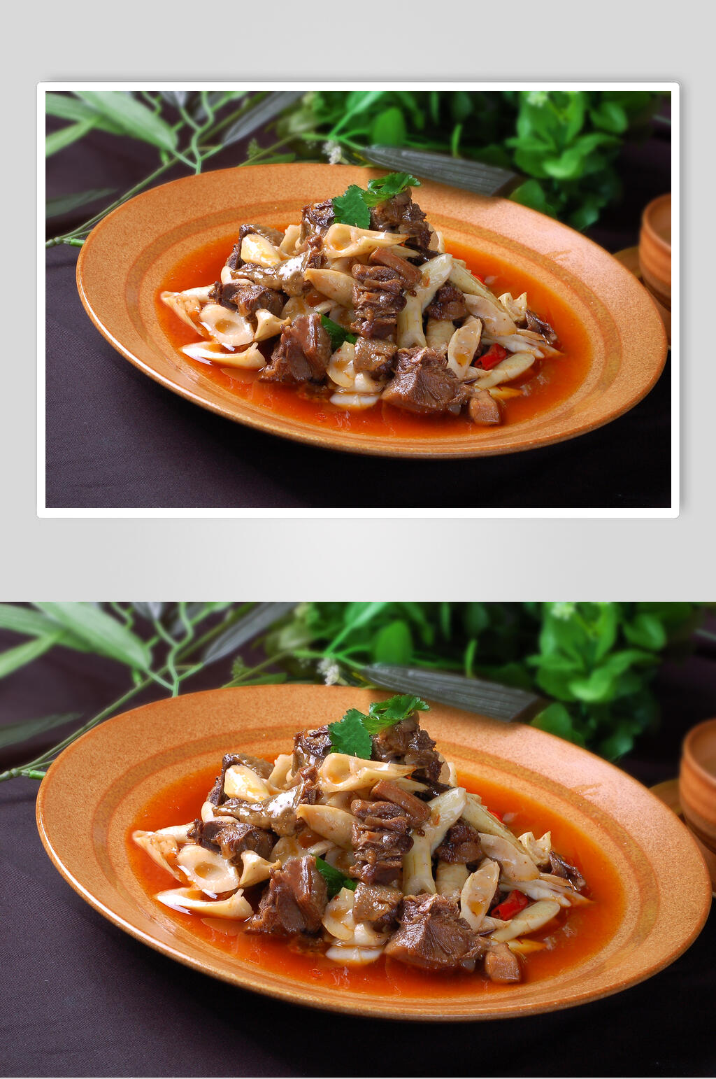 雷笋烧土鸡美食图片素材