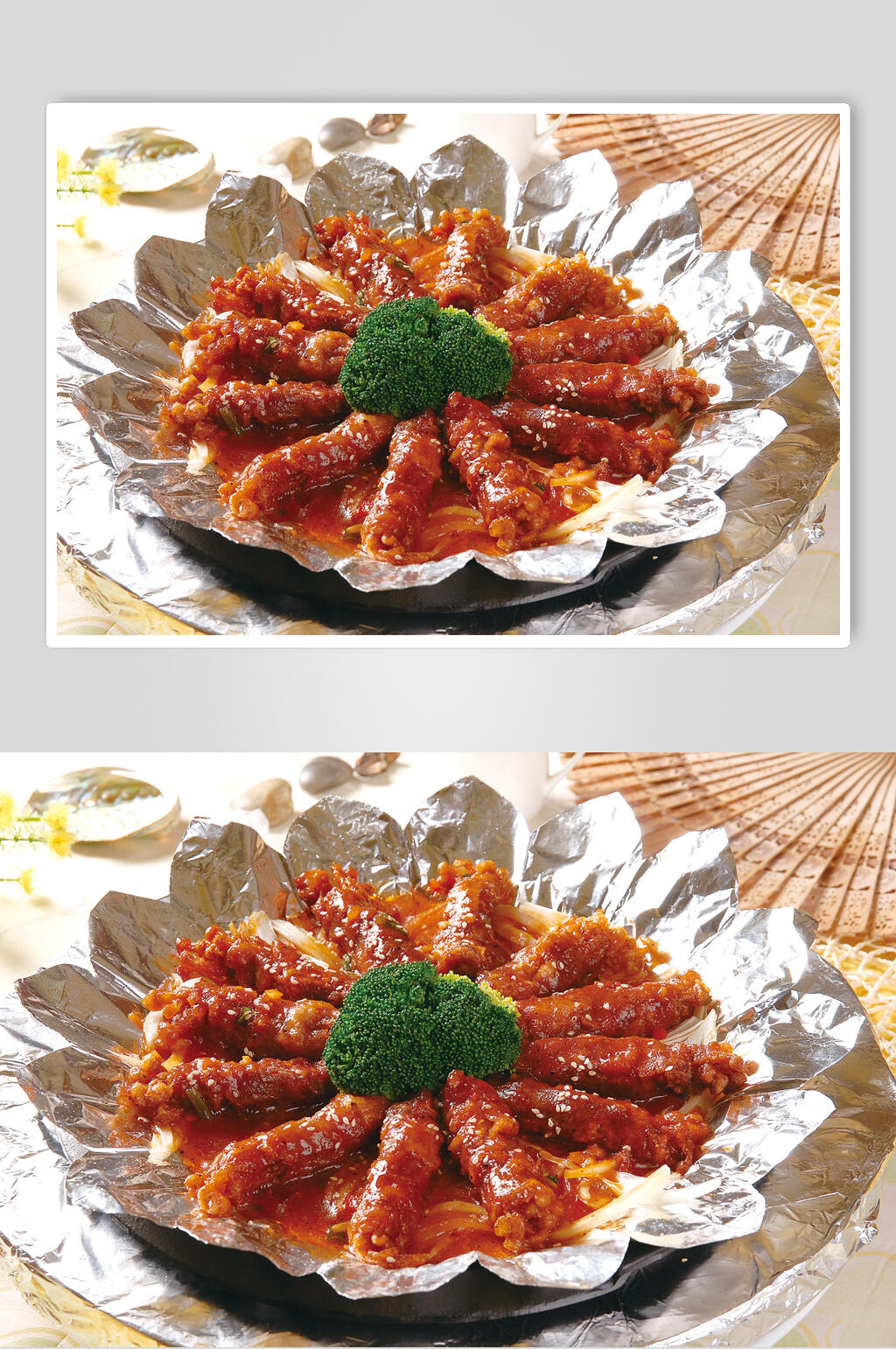 铁板黑椒肥牛卷食物摄影图片素材