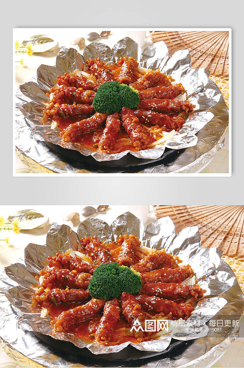 铁板黑椒肥牛卷食物摄影图片素材