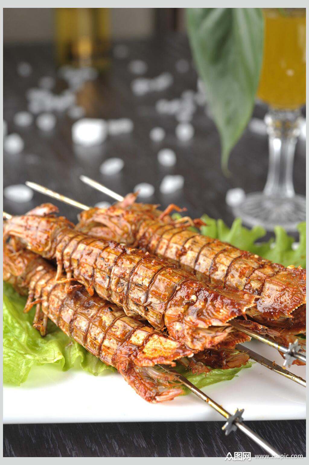 烧烤烤皮皮虾图片