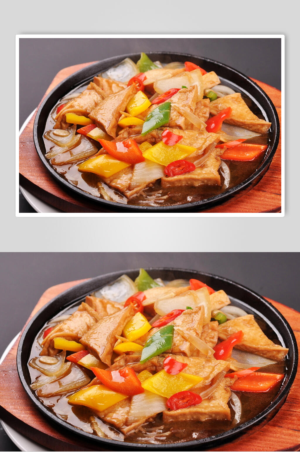特色美食铁板豆腐食品摄影图片素材