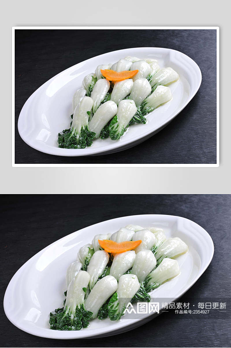 蒜茸奶白菜餐饮摄影图片素材