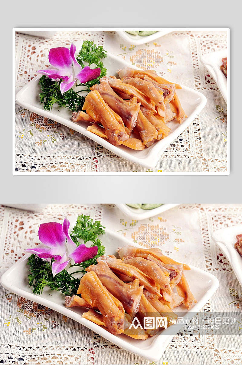 鲜香凉菜鸭掌美食图片素材