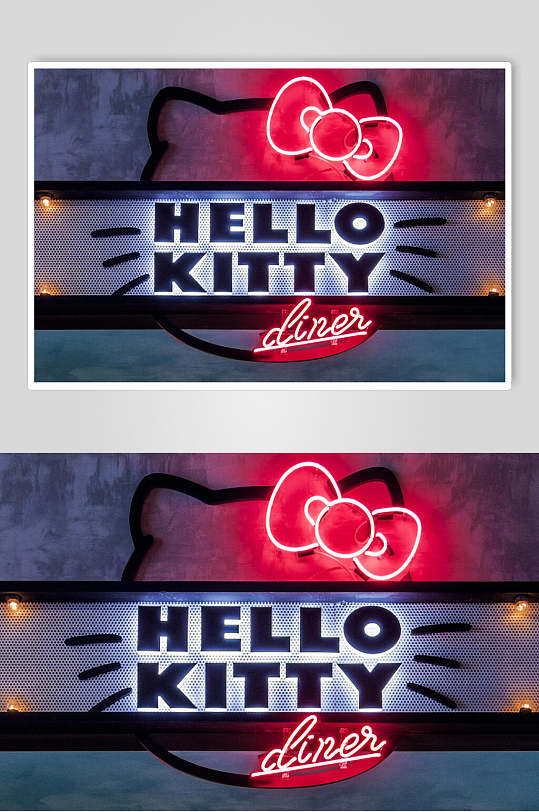 商业餐厅招牌摄影图片-众图网