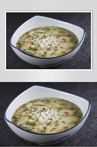 腌菜烩米饭图片