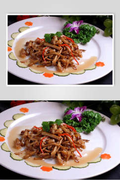 菜菇蹄筋食品高清图片